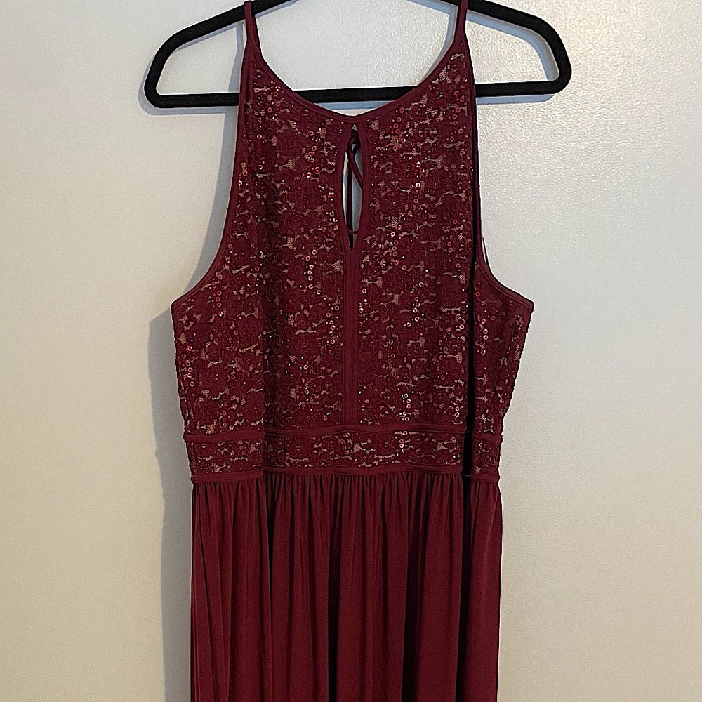 Morgan and Co Full Length Maroon Gown